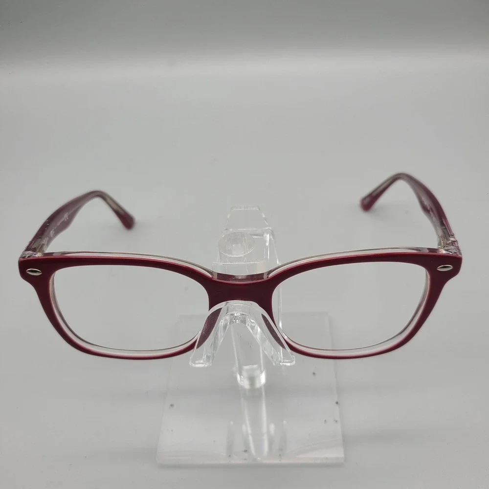 Ray-Ban RB 5285 5738 Cherry Red Clear Square Eyeglasses Frames 53-19-145